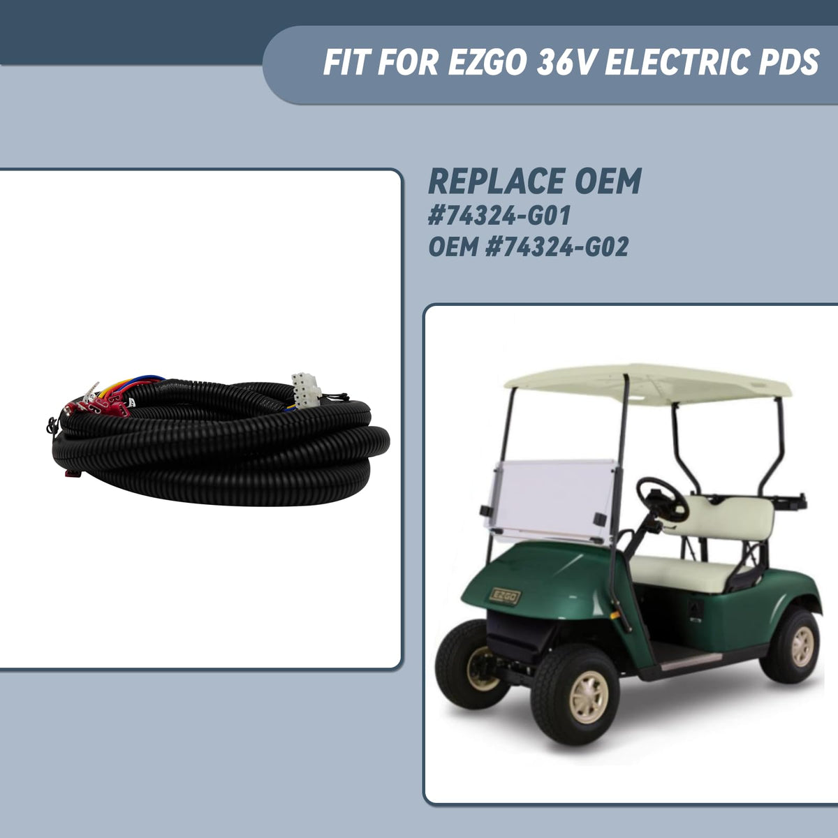 SHUNCHENXIANG EZGO PDS controller wiring closeup with labeled terminals