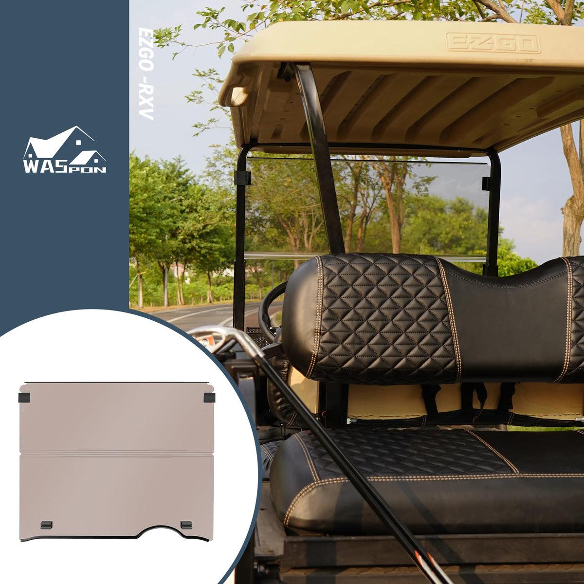 SHUNCHENXIANG EZGO RXV windshield clear view stays transparent over time