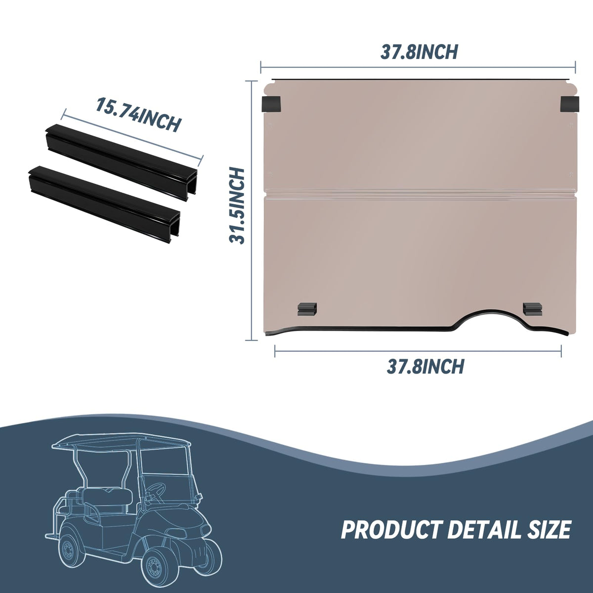SHUNCHENXIANG EZGO RXV windshield folded-down feature improving air flow