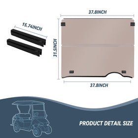 SHUNCHENXIANG EZGO RXV windshield folded-down feature improving air flow