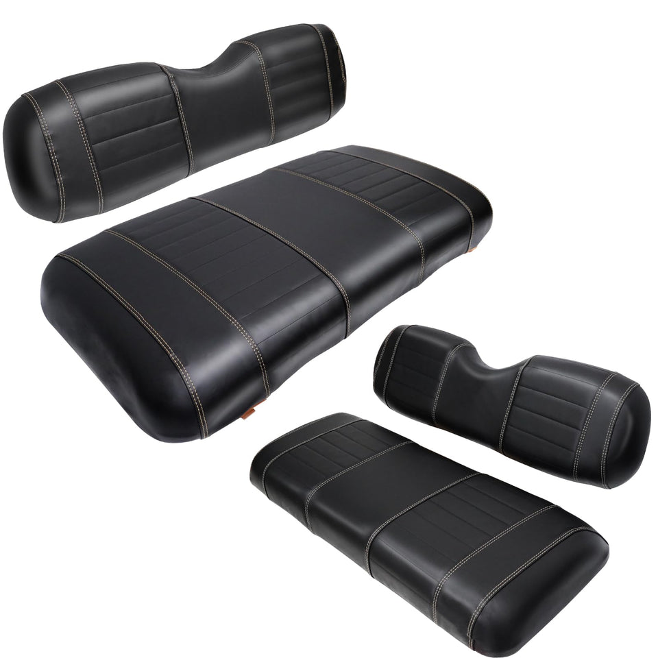 SHUNCHENXIANG EZGO TXT front seat covers with black stitching for stylish protection