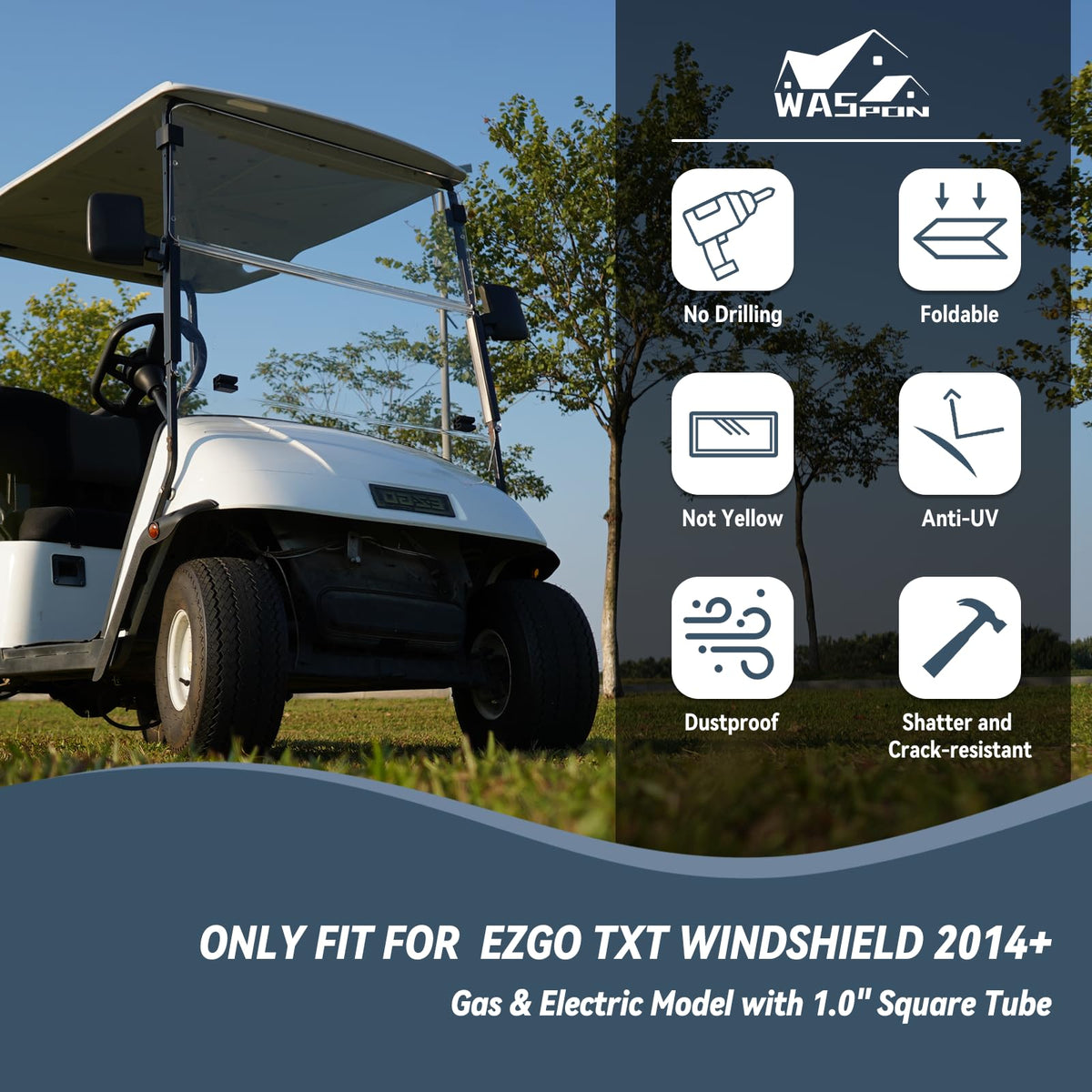 SHUNCHENXIANG EZGO TXT windshield anti yellowing for lasting clarity
