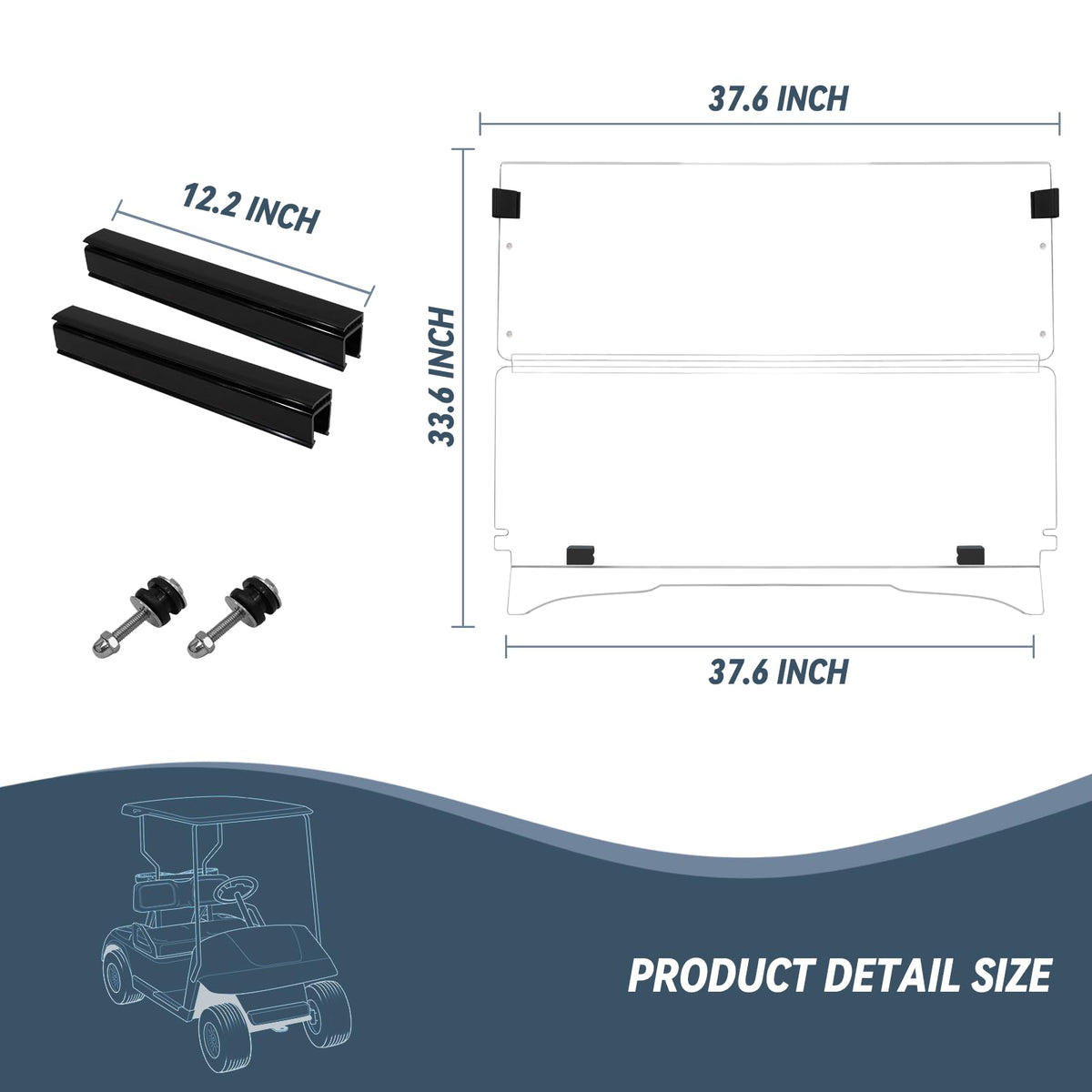 SHUNCHENXIANG EZGO TXT windshield clear HD acrylic for crisp visibility
