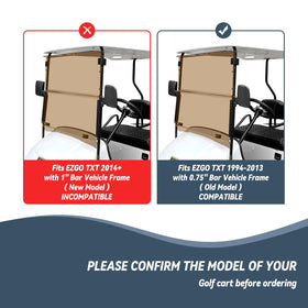 SHUNCHENXIANG EZGO TXT windshield folded design for better air flow.