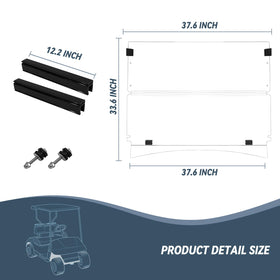 SHUNCHENXIANG EZGO TXT windshield quick install hardware included for easy setup