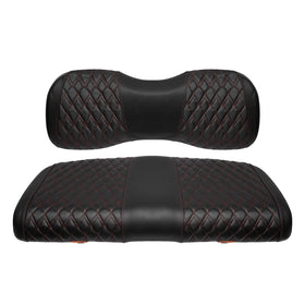 SHUNCHENXIANG front diamond-stitch golf seat cover for Yamaha G29 2007+ enhances comfort and style.
