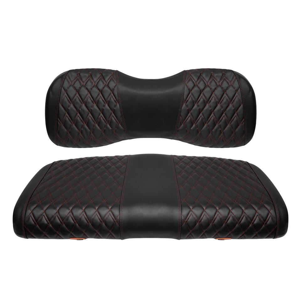 SHUNCHENXIANG front diamond-stitch golf seat cover for Yamaha G29 2007+ enhances comfort and style.