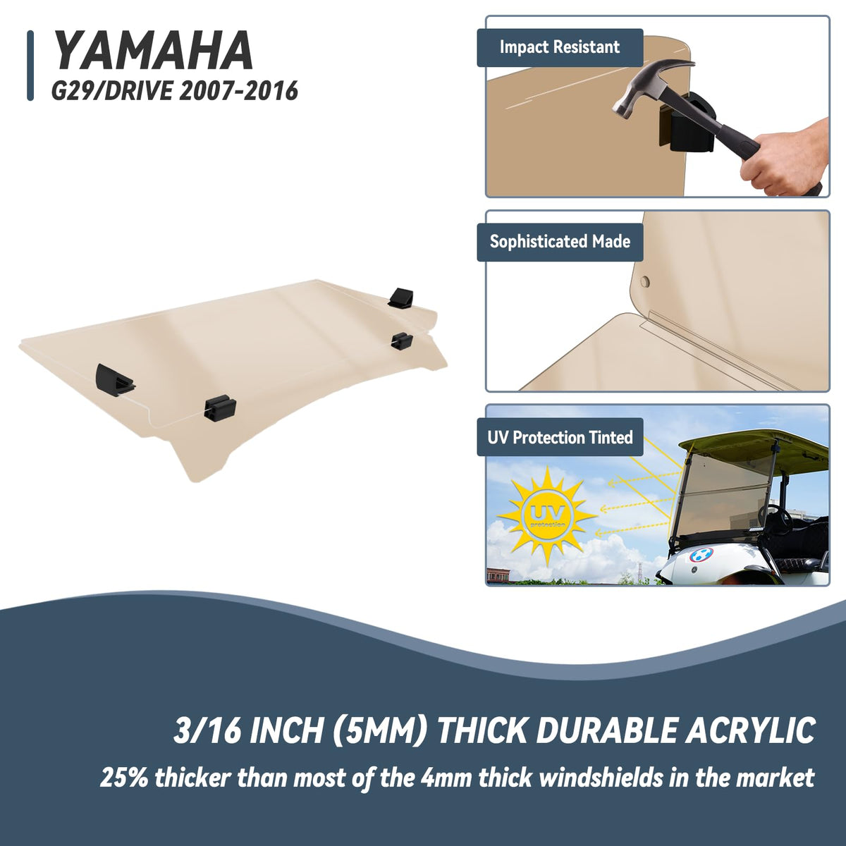 SHUNCHENXIANG G29 windshield scratch resistant for longevity