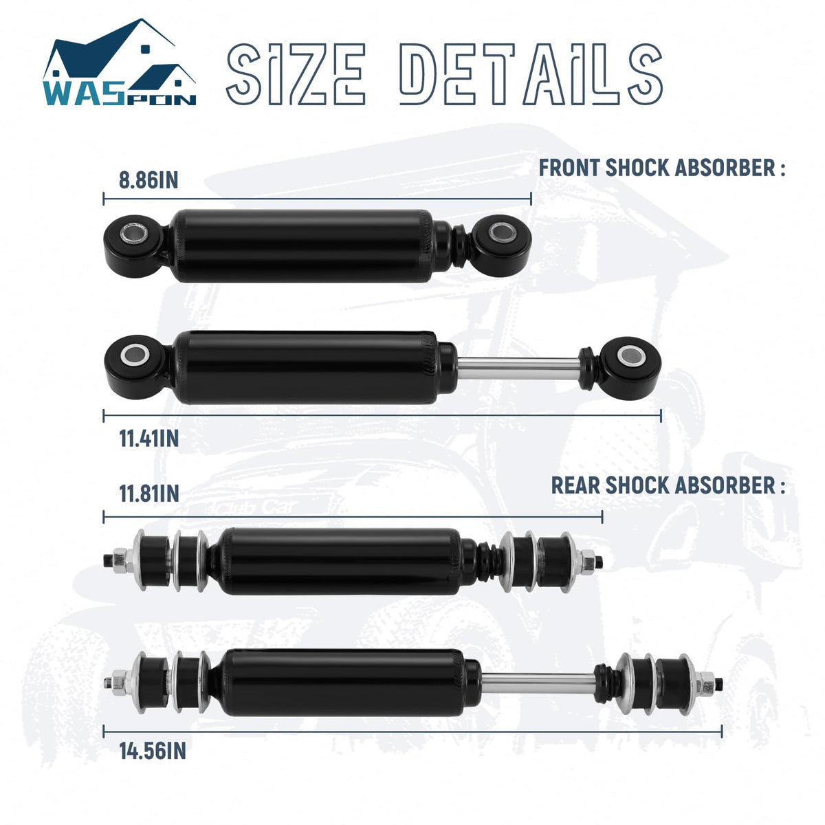 SHUNCHENXIANG rear shock for Club Car DS/G&E 1988-up close view enhances stability.