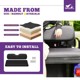 SHUNCHENXIANG golf-cart-seat-set installed inside a cart illustrating universal compatibility.