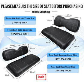 SHUNCHENXIANG golf seat cover rear Yamaha G29 with black stripe keeps interior clean.