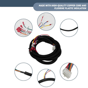 SHUNCHENXIANG labels on harness closeup for clear installation guidance