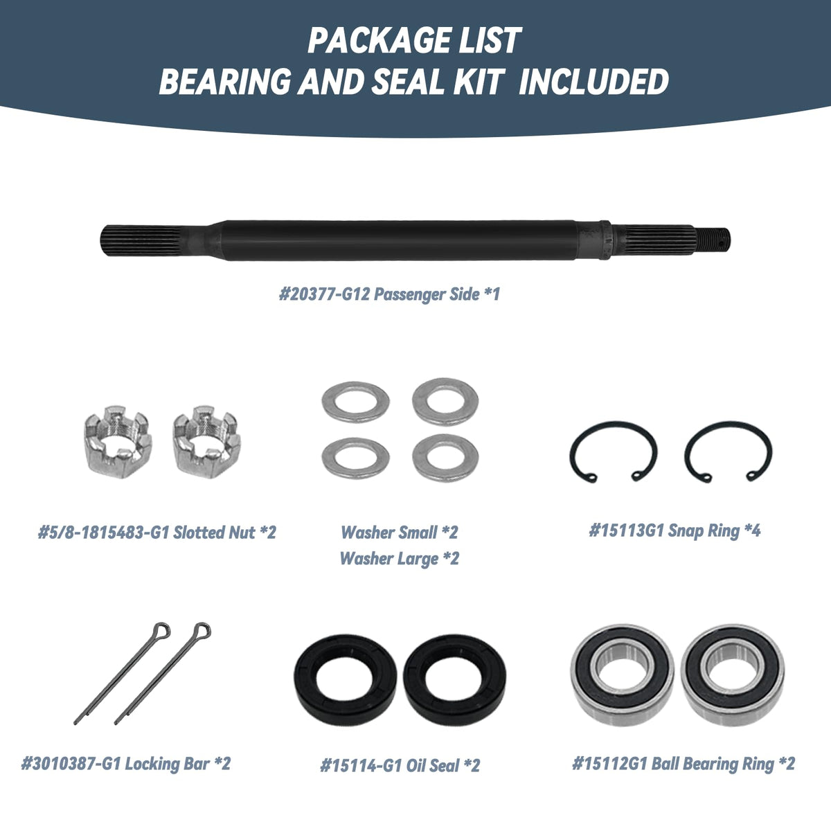 SHUNCHENXIANG slotted nut provides a secure axle assembly.