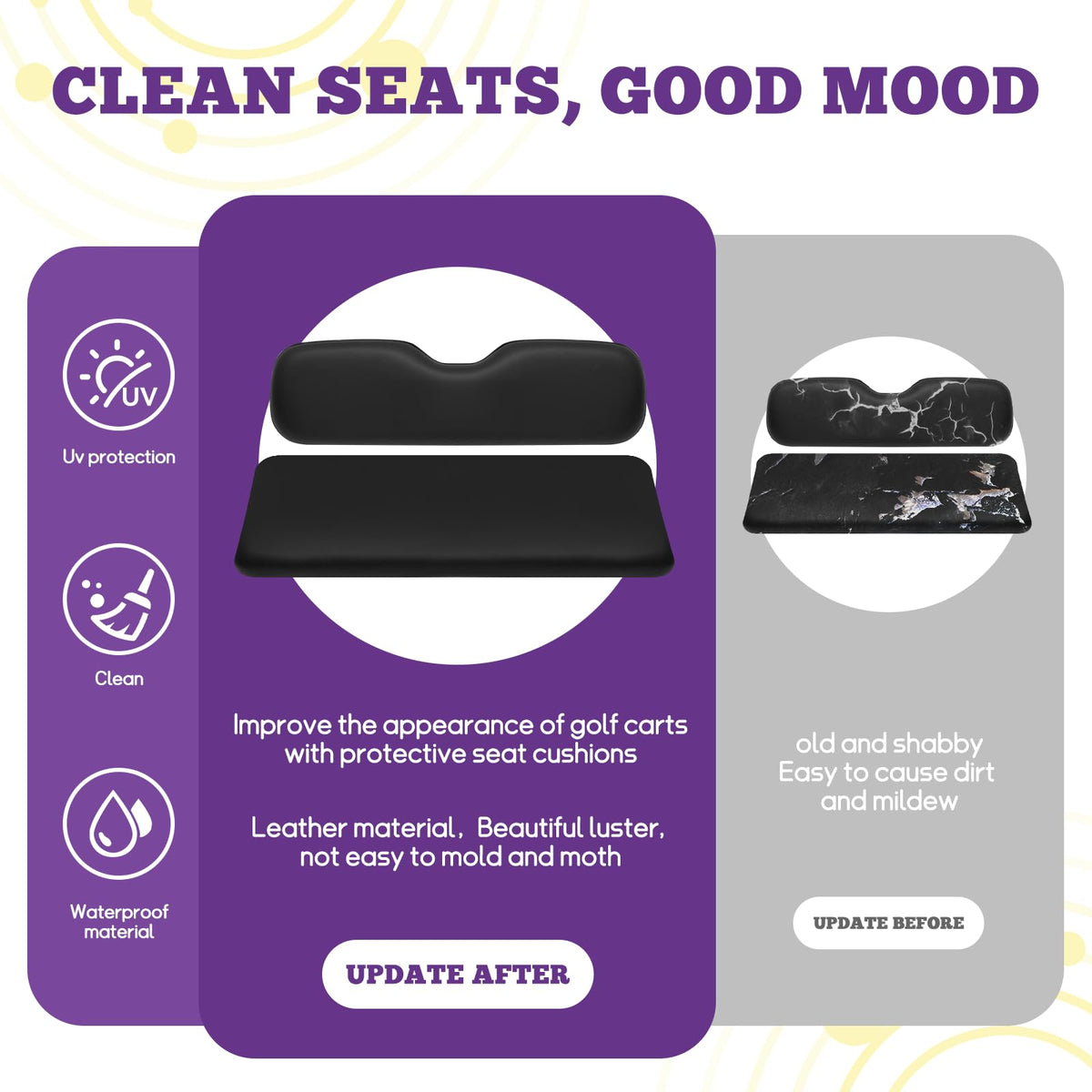 SHUNCHENXIANG universal-fit diagram clarifies seat sizing and placement options.