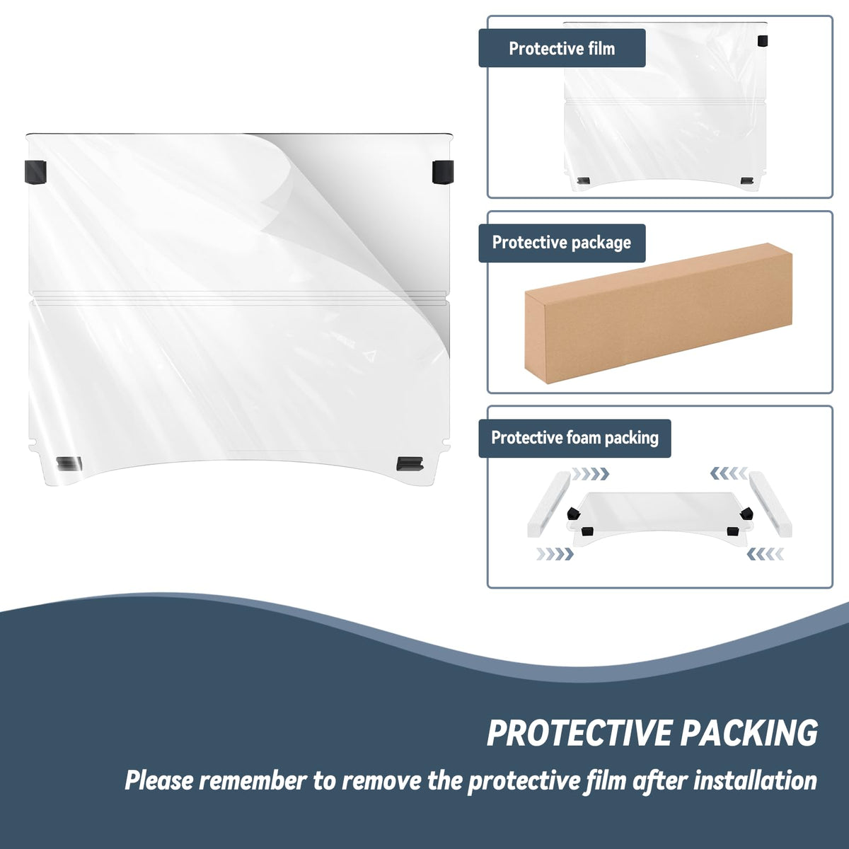 SHUNCHENXIANG clear acrylic shield provides enhanced wind protection on the golf course