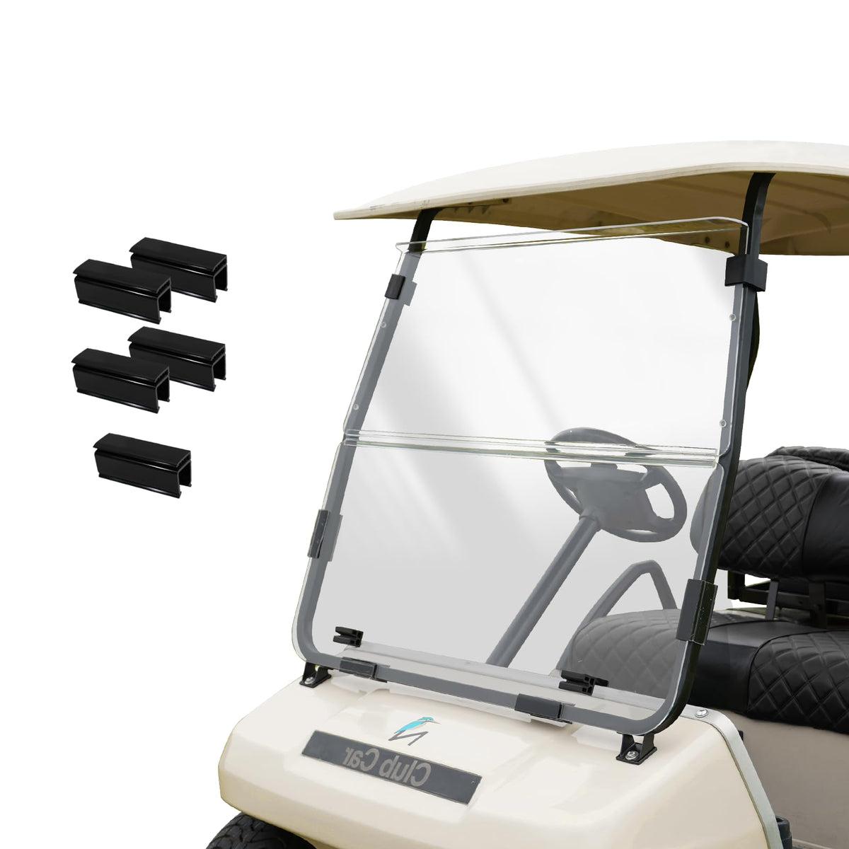 SHUNCHENXIANG windshield folded flat for compact storage and transport.
