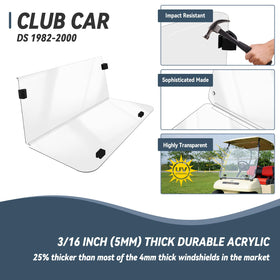 SHUNCHENXIANG Club Car DS fit shown with 5mm thickness.
