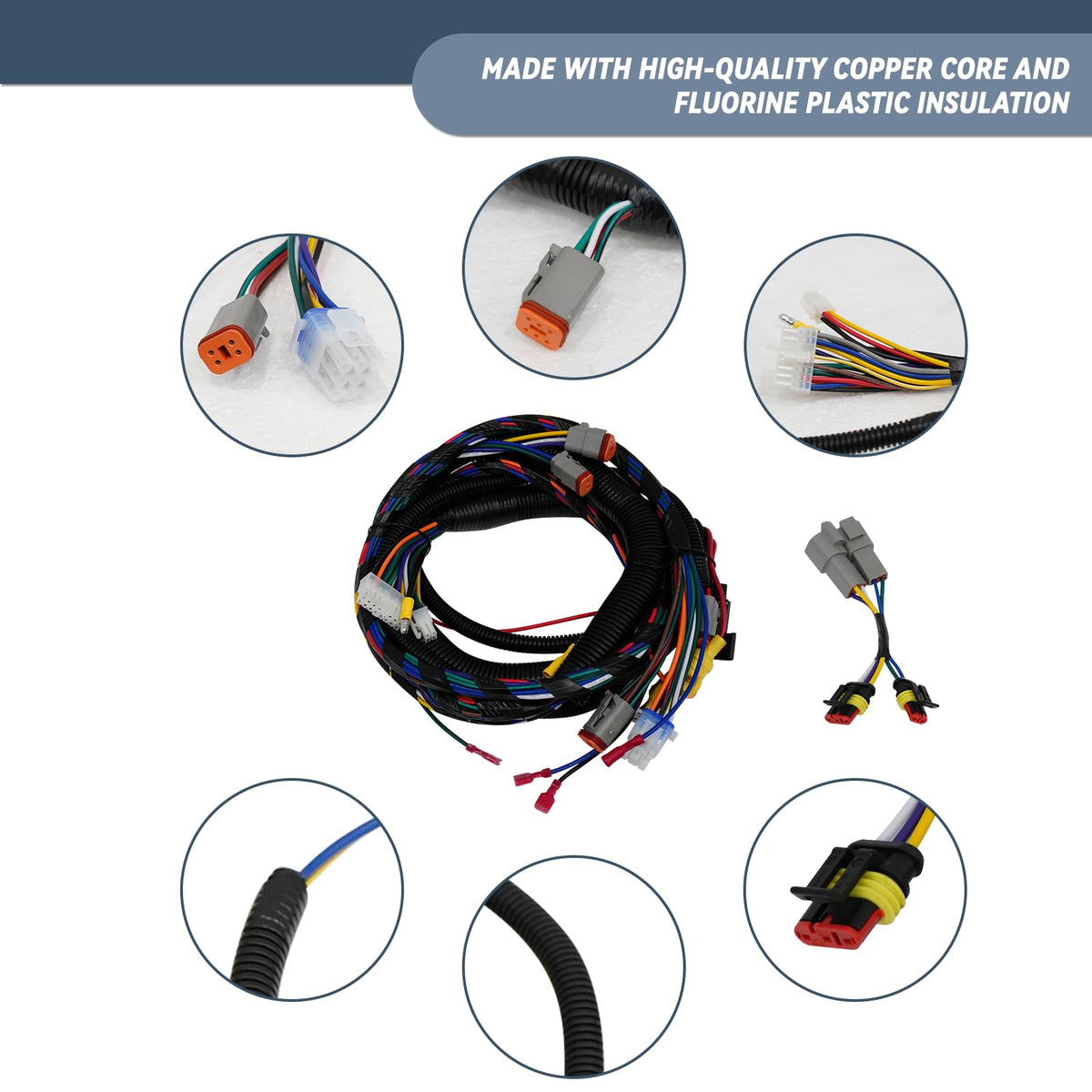 SHUNCHENXIANG wiring harness installation close-up shows secure connector fit
