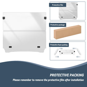 Protective film removal reveals pristine clear surface