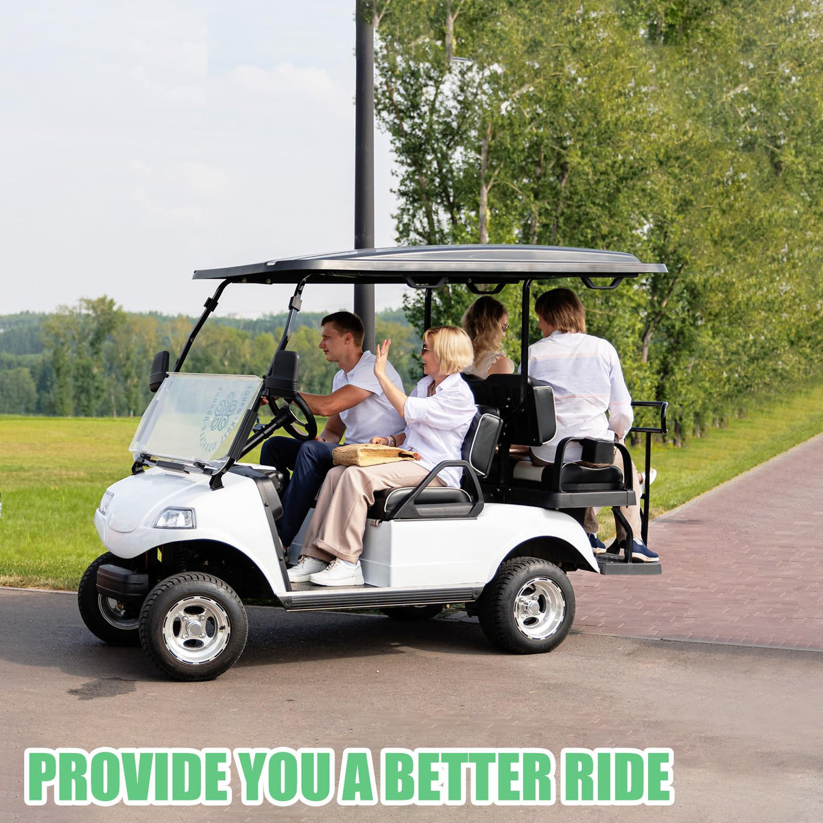 Installation-ready SHUNTALL shock shown for Yamaha golf cart retrofit.
