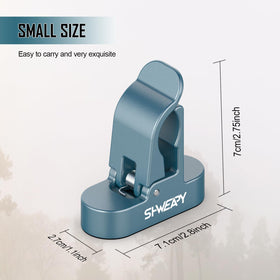 SHWEAPY golf clip with dual magnets secures to metal surfaces on carts
