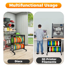 Sidasu 2-Tier Disc Golf Rack assembly image highlights quick setup and space efficiency.