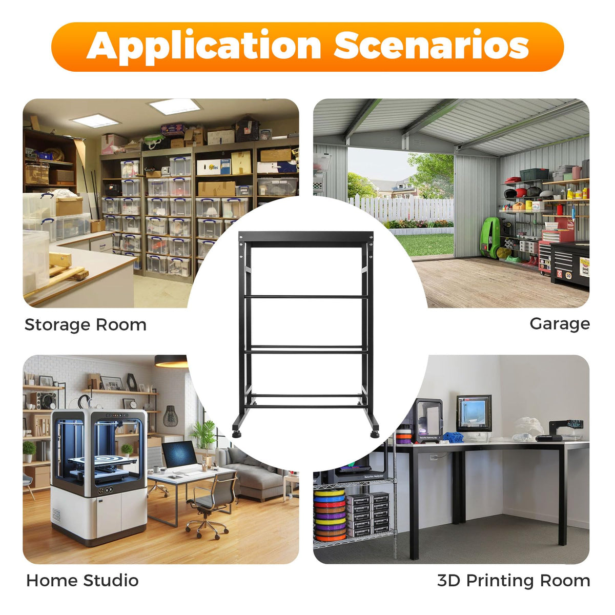 Sidasu 3-Tier Disc Rack shows quick assembly steps