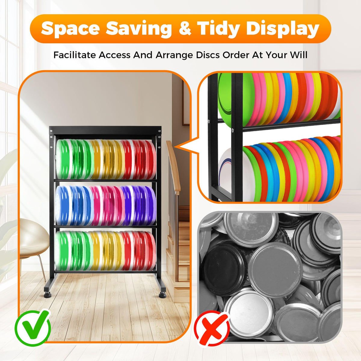 Sidasu rack in garage keeps gear tidy and organized