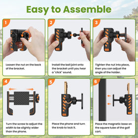 Sildark tool-free-installation means quick setup on any magnetic golf cart