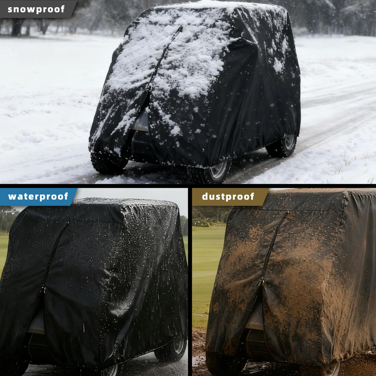 Silfrae all-weather cover zipper doors in use for quick access without removal