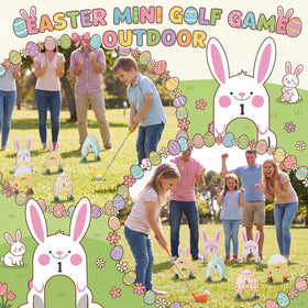 Silipull Easter mini golf complete set ready for quick setup and play.
