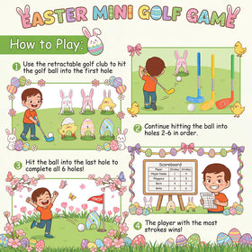 Silipull Easter mini golf egg hole wooden offers festive practice.