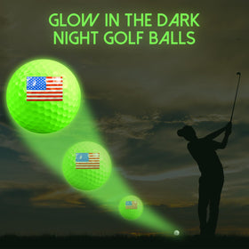 Silipull glow golf ball is easy to spot on grass and rough areas