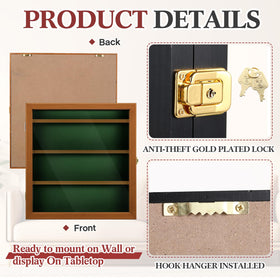 Silipull golf tag display case acrylic door protects tags from light