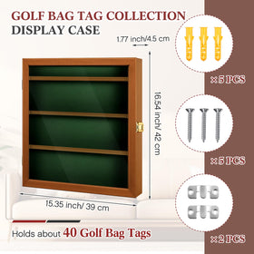 Silipull golf tag display case wall mount bracket keeps tags secure