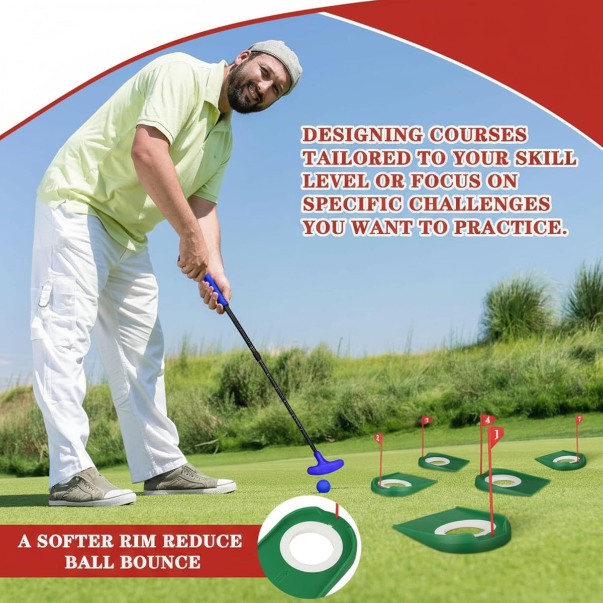 Silipull length adjustable putter from 20.9 to 35.4 inches