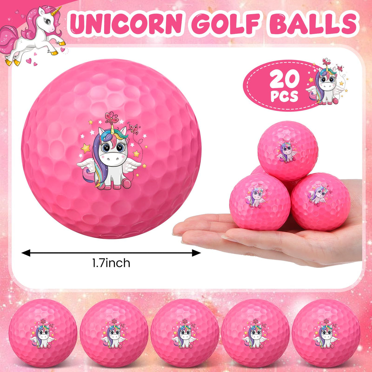Silipull pink unicorn design enhances on-course visibility during play