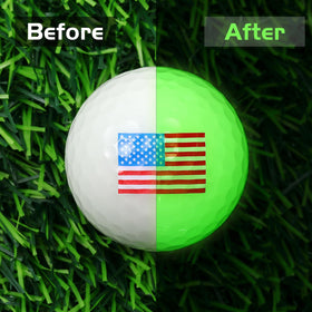 Silipull fluorescent golf ball with durable rubber construction for reliable play