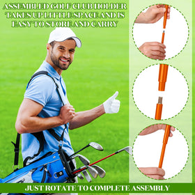 Soft rubber-wrapped frame protects clubs from scratches during use.