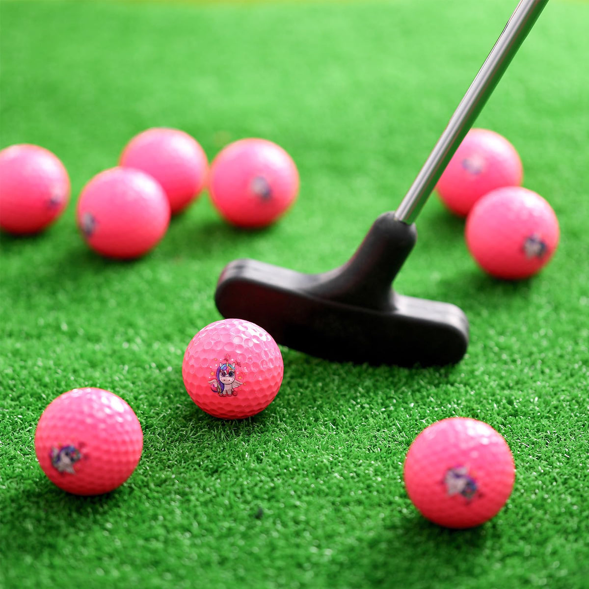 Silipull unicorn golf balls ideal for indoor and outdoor training sessions