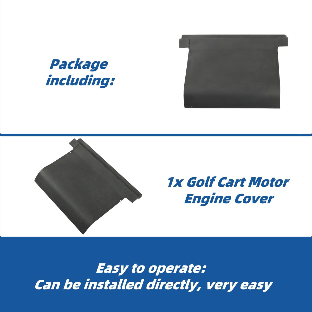 Rugged matte black engine cover resists weather and wear