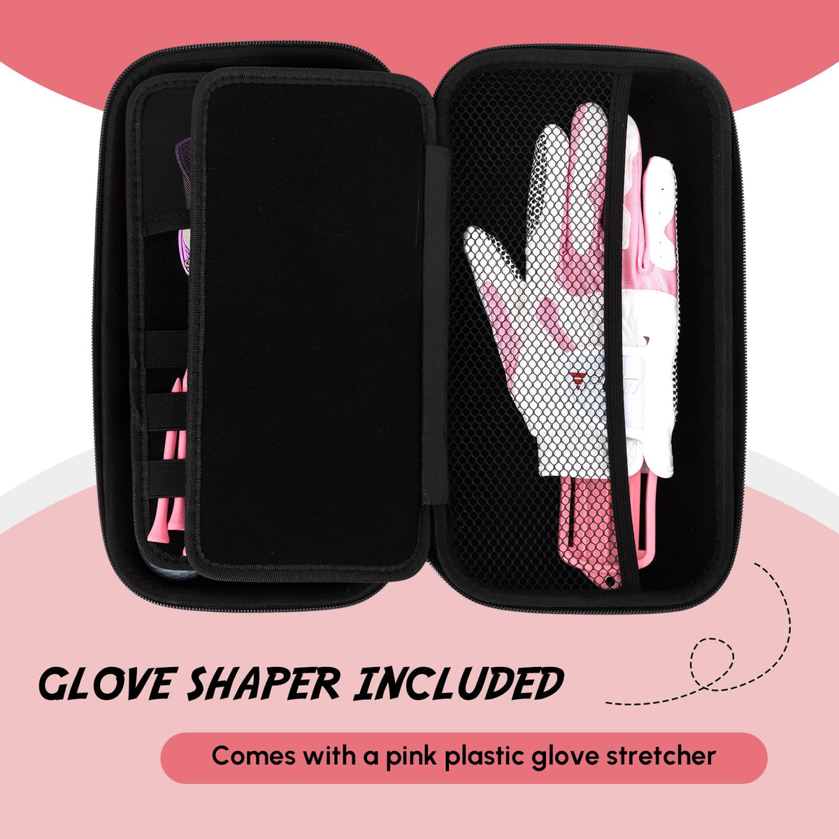 SilTriangle pink PU-handle provides comfortable grip on the go.