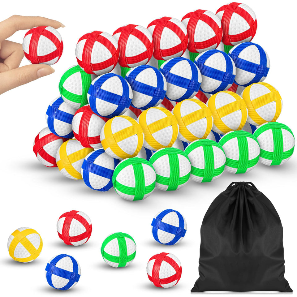 Simgoing 60-colorful sticky dart balls in blue, yellow, red, and green for versatile play.