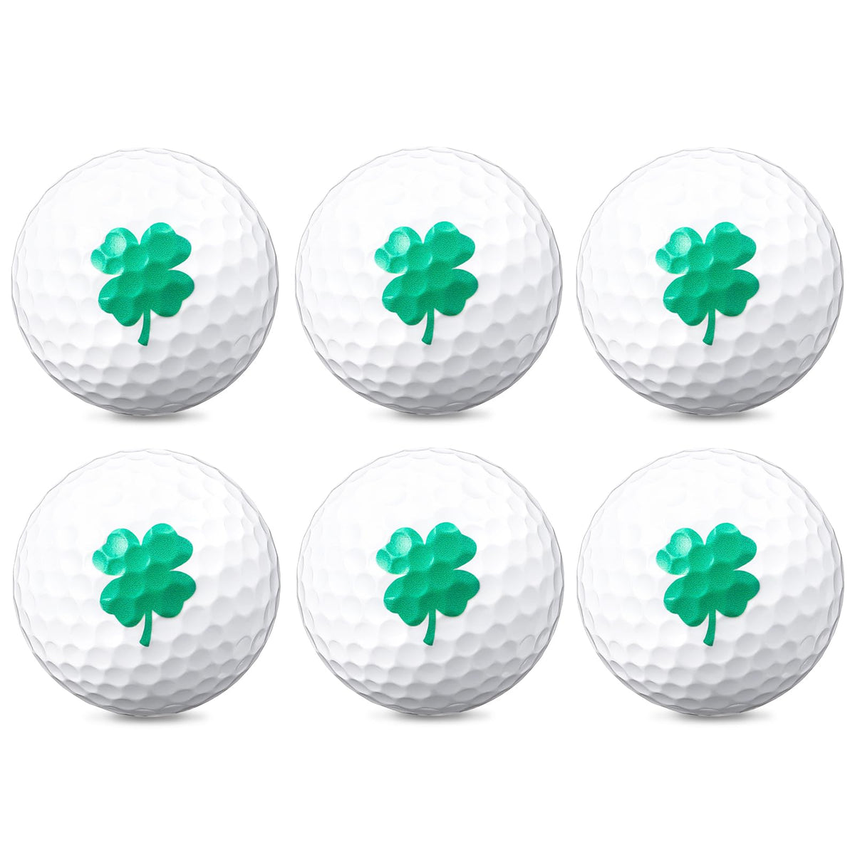 Simgoing four-leaf clover golf ball pattern aids easy on-course identification.