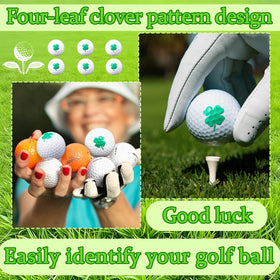 Simgoing four-leaf clover golf ball stands out during practice rounds.