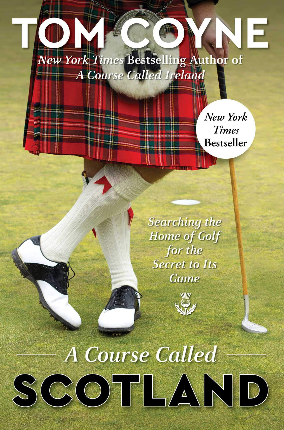 Simon & Schuster A Course Called Scotland book cover, inviting exploration of golf history.