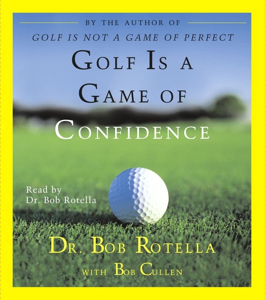 Simon & Schuster Golf Is a Game of Confidence cover image, highlighting a golfer gaining focus on course