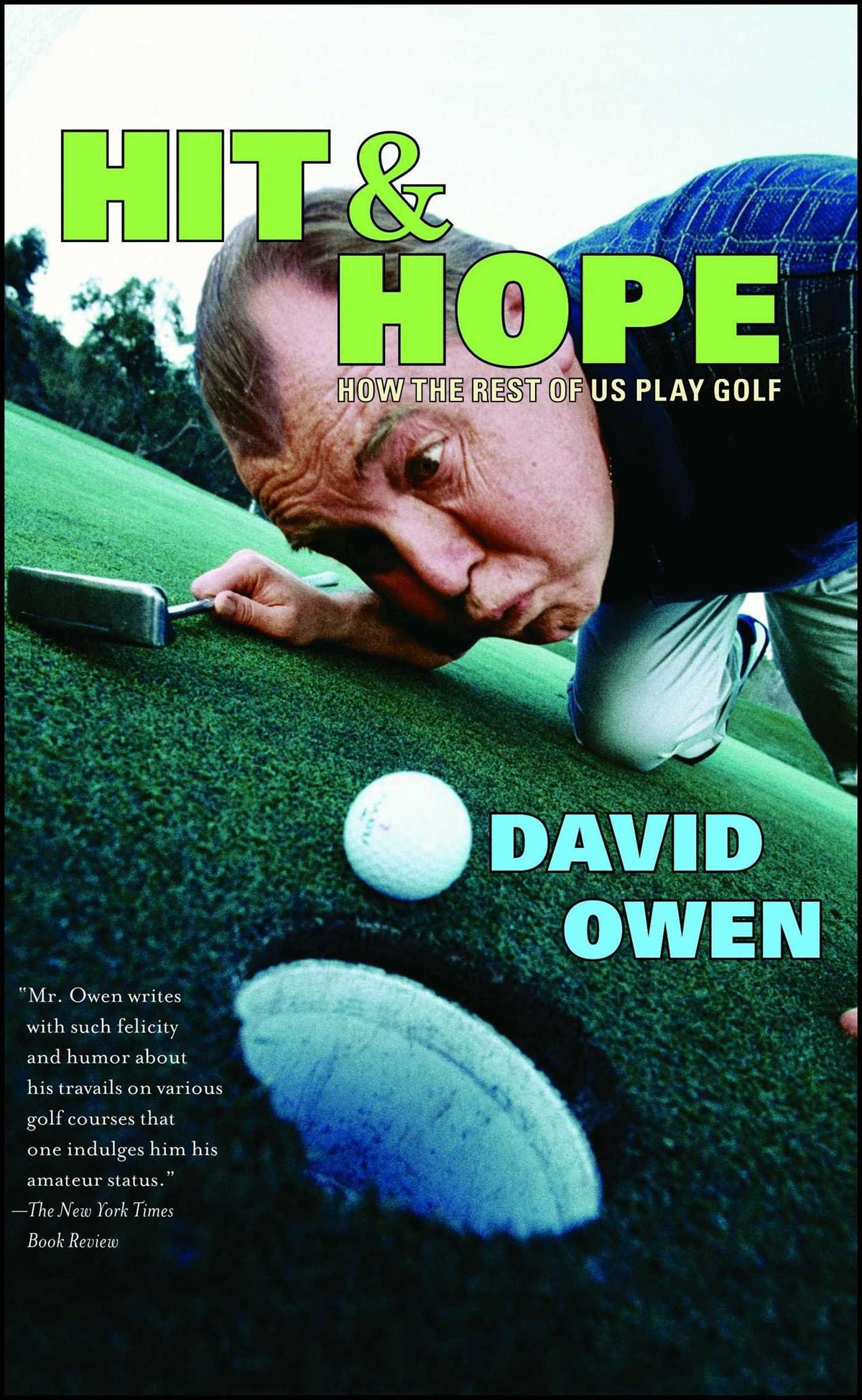 Simon and Schuster Hit and Hope cover front shows lighthearted golf anecdotes for weekend players