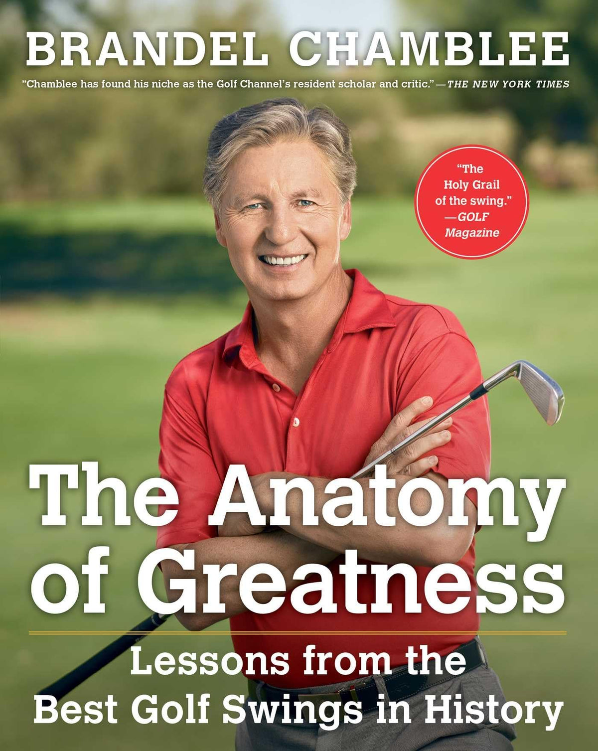 Simon & Schuster The Anatomy of Greatness cover highlighting golf swing analysis for improvement