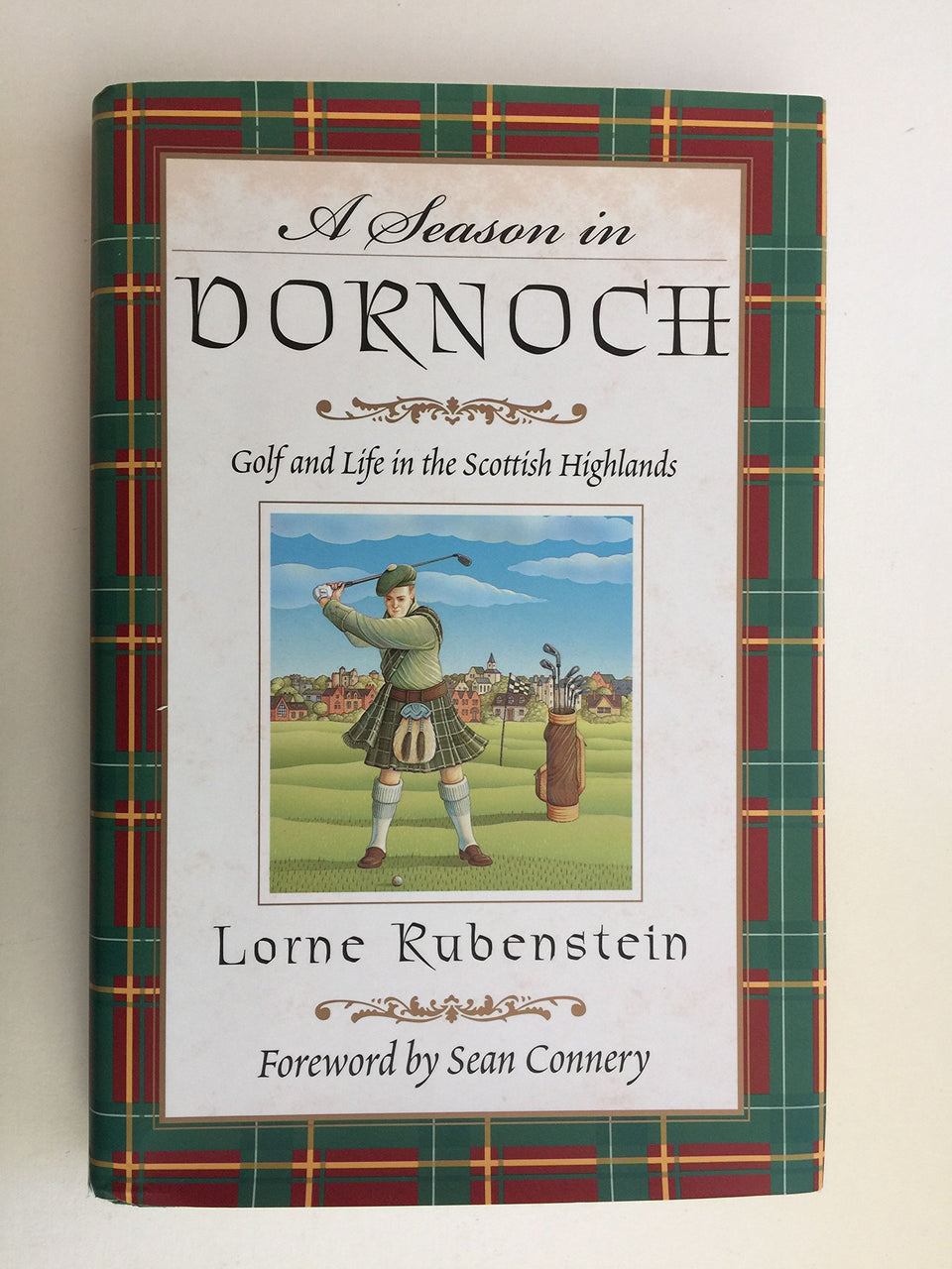 Simon and Schuster cover image for A Season in Dornoch, inviting golf lovers to Scottish Highlands storytelling.
